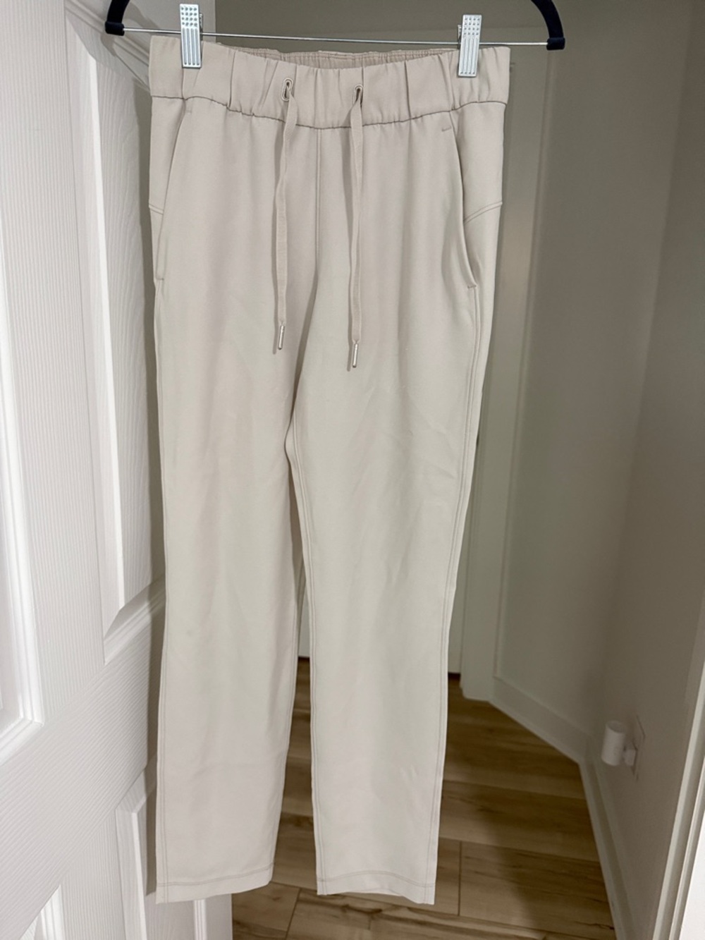 lululemon athletica Straight Leg Drawstring Pants in Light Beige